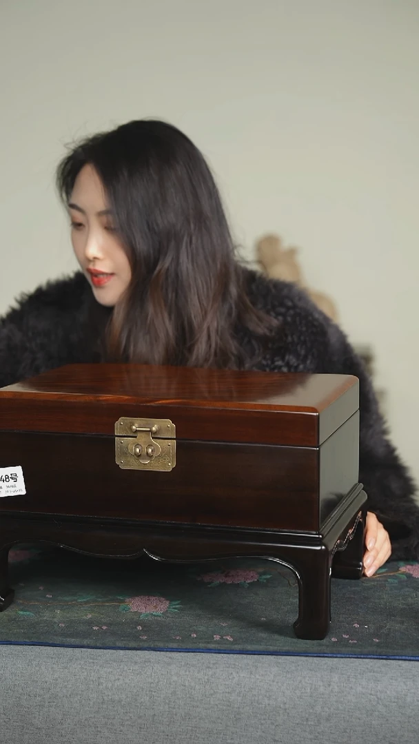 【闪购商品】乌木类箱金丝楠木面板红椿乌木边框炕桌