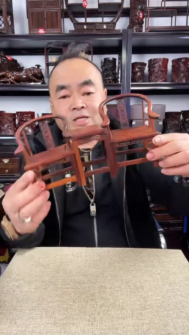 木老李红木工艺品圈椅一套