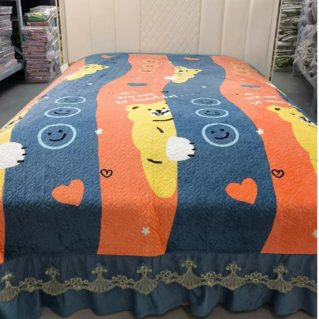 蕾丝大床裙-加厚加绒秋冬保暖