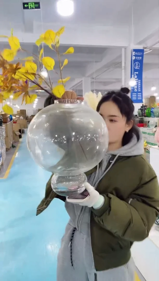 【闪购商品】玻璃燕姐花瓶-微瑕花瓶--QWOZ