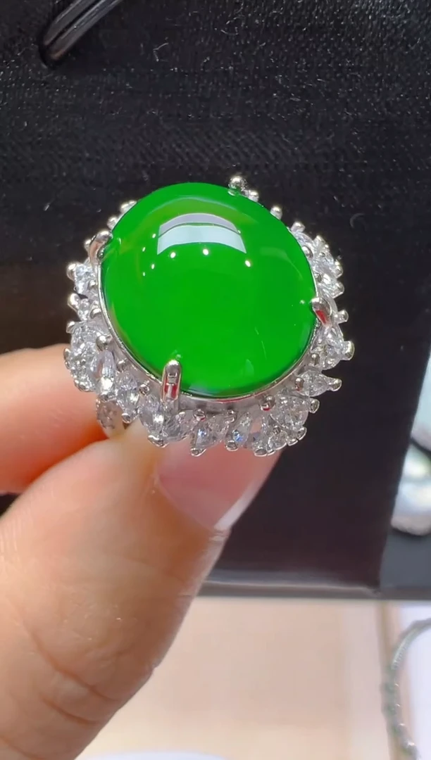【闪购商品】翡翠戒指银S925镶嵌多样性发货拍一发一