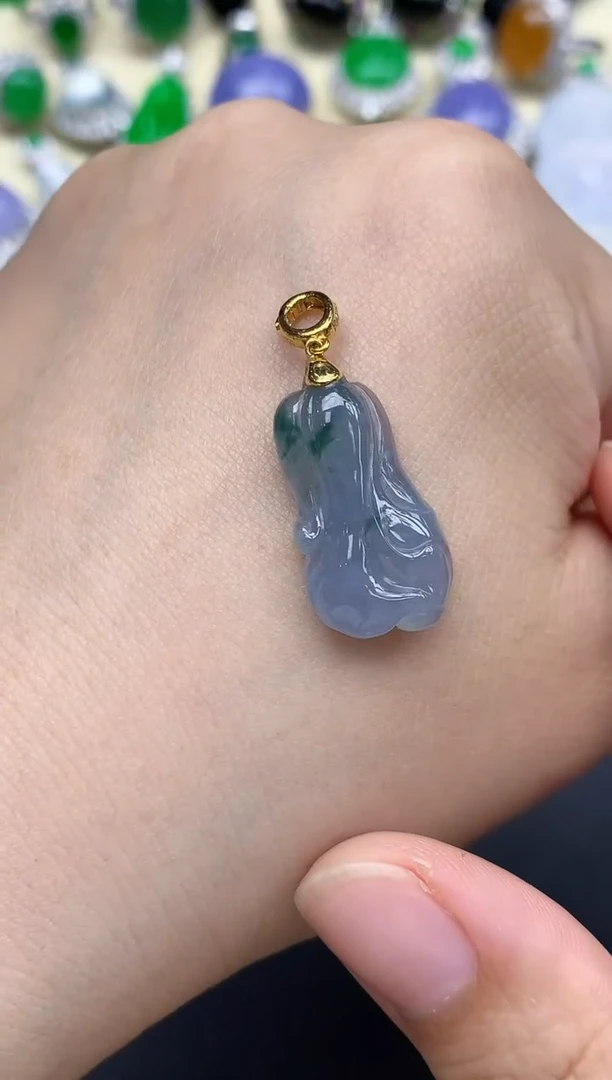 颈饰18K金镶嵌翡翠307-中国好珍宝