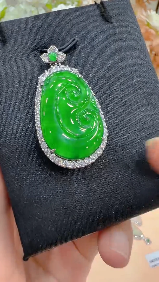 吊坠(不含链)银S925镶嵌翡翠多样性团购发一件