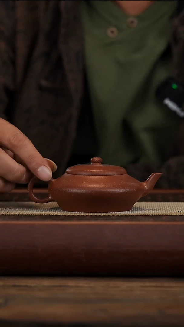 茶壶紫砂微瑕虚扁150容量