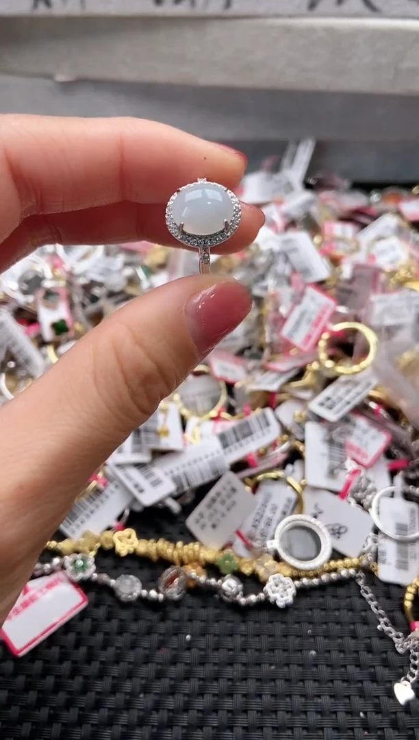 【闪购商品】翡翠戒指银S925镶嵌11111111     3