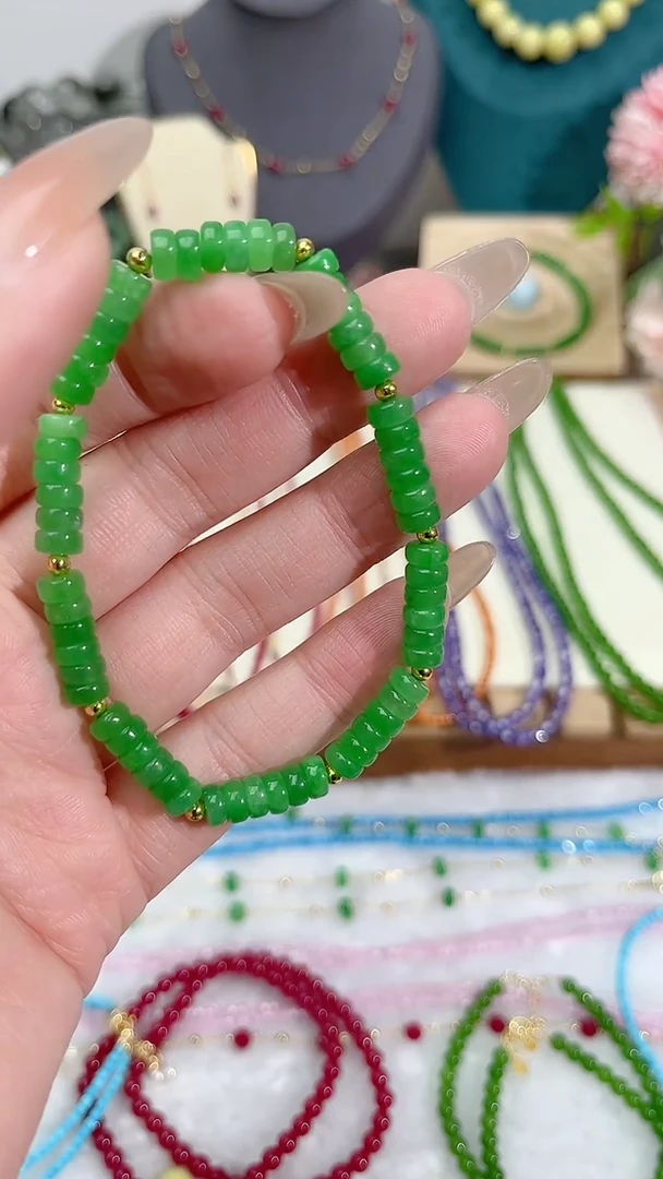 【闪购商品】翡翠手链未镶嵌素99