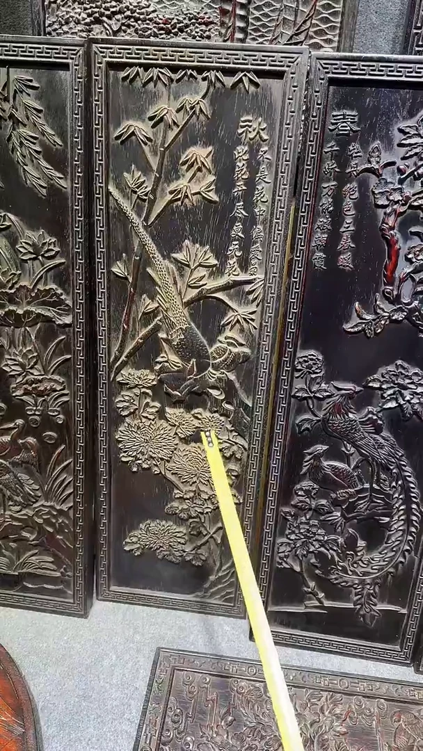 木紫檀拆件雕刻板以直播间实物为准微瑕老物件