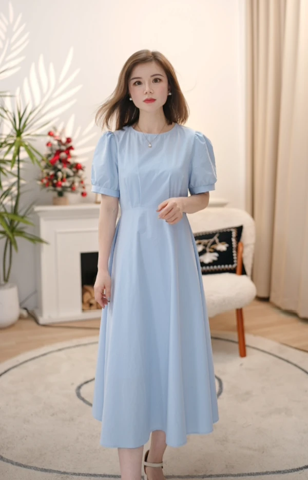 2025夏季女士高级感连衣裙150小个子糖果少女女装洋气连衣裙显瘦