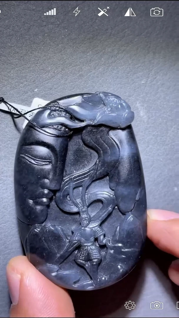 未镶嵌和田玉把件M**隆 Q001635  大圣