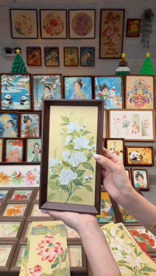 国画白栀子花 手绘国画27