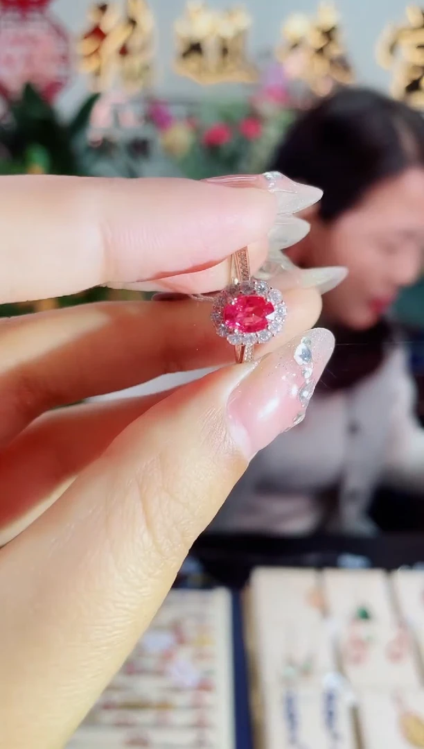 【闪购商品】尖晶石戒指银S925镶嵌戒指