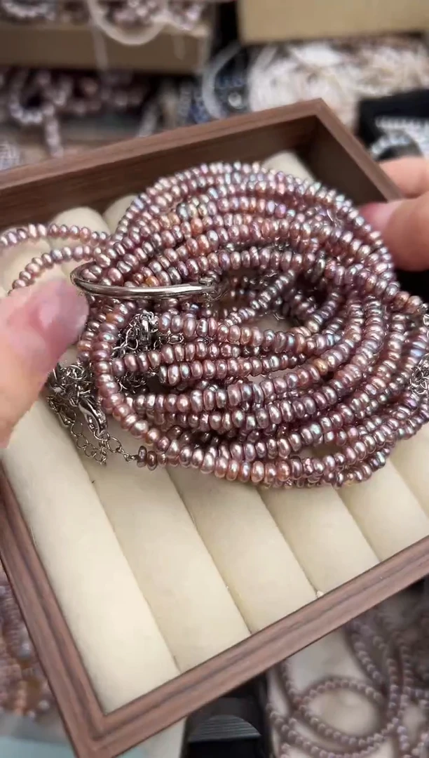 未镶嵌福利淡水珍珠无核*强光珍珠手链（多样性发）4mm多样性发一