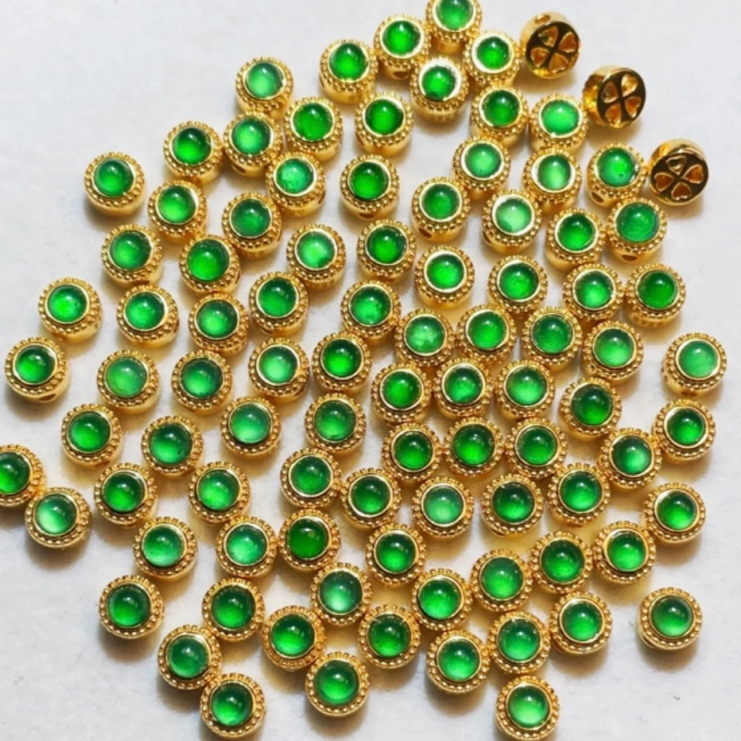 （小豆丁）新人福利天然A货翡翠S925银镶嵌高冰阳绿可翡翠保真基地