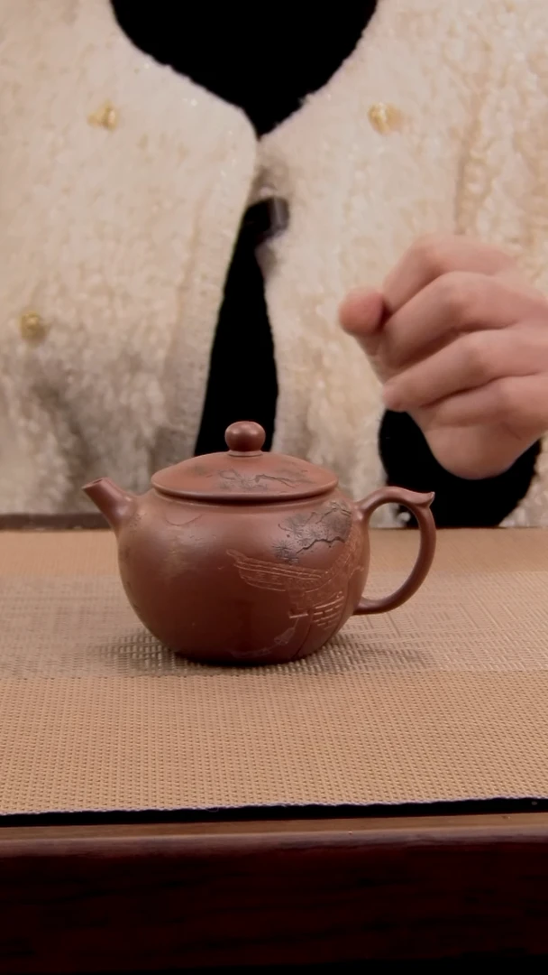 原矿红皮龙且听风吟紫砂壶25