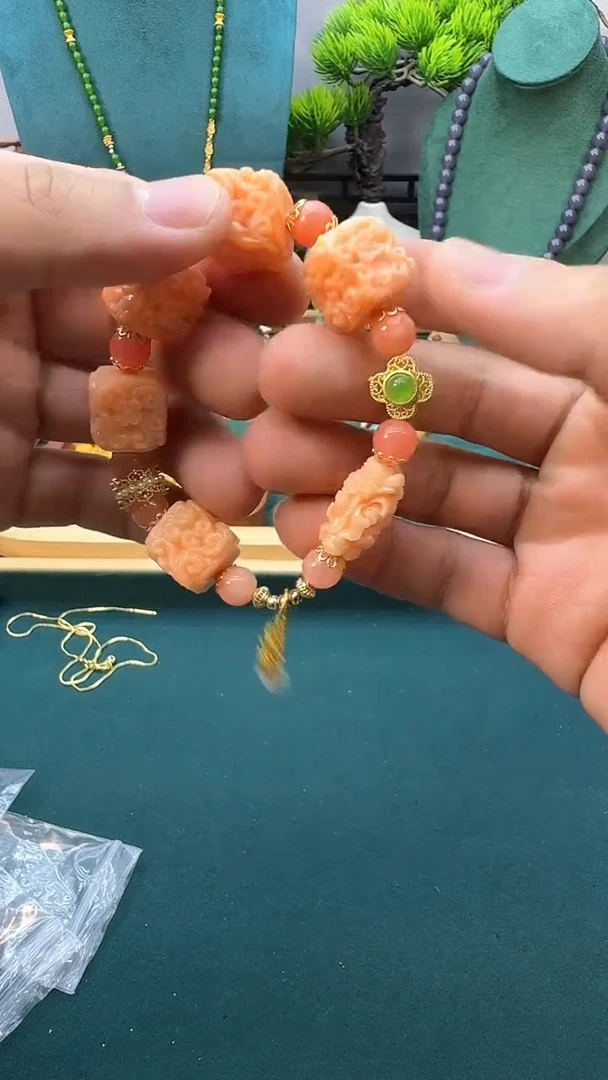 14K金镶嵌手链翡翠S44