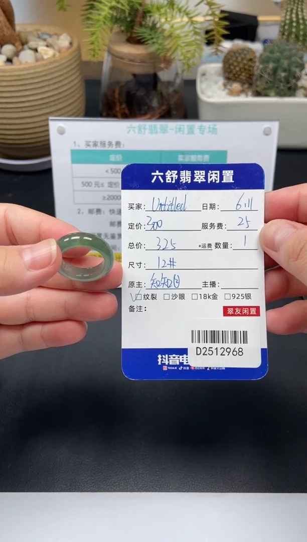翡翠戒指未镶嵌D2512968