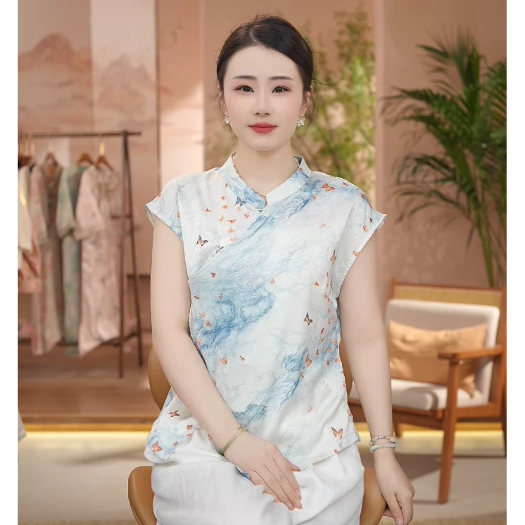 《 般般入画-短袖》新中式提花时尚休闲百搭透气短袖国风衬衫