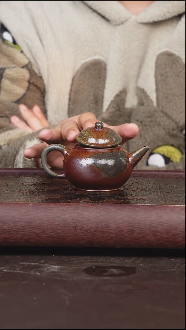 茶壶紫砂柴烧 壶