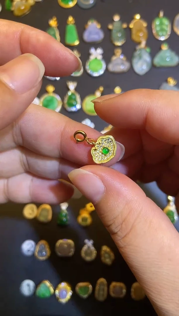 吊坠(不含链)银S925镶嵌翡翠1