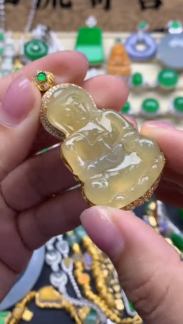 【闪购商品】翡翠颈饰18K金镶嵌755-中国好珍宝