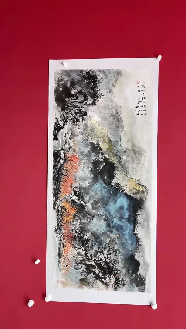 【闪购商品】国画吴-原创荣宝原作山水/无框/W带荣宝书