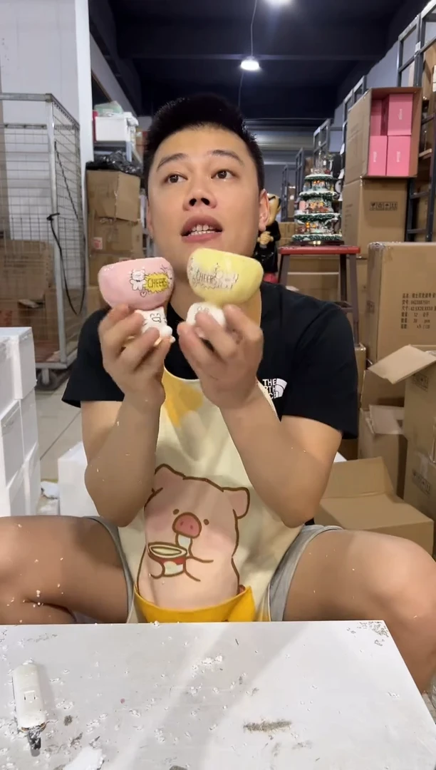 瓷片马克图布猫狗小茶杯2件套