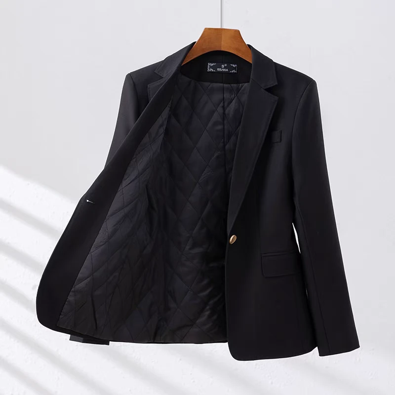黑色西装外套女款爆款2025新款休闲百搭高级感小西服套装职业正装