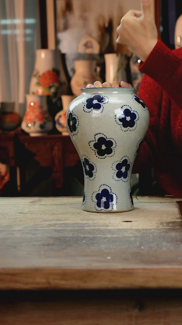 【闪购商品】瓷片景德镇纯手工釉下彩精品花瓶