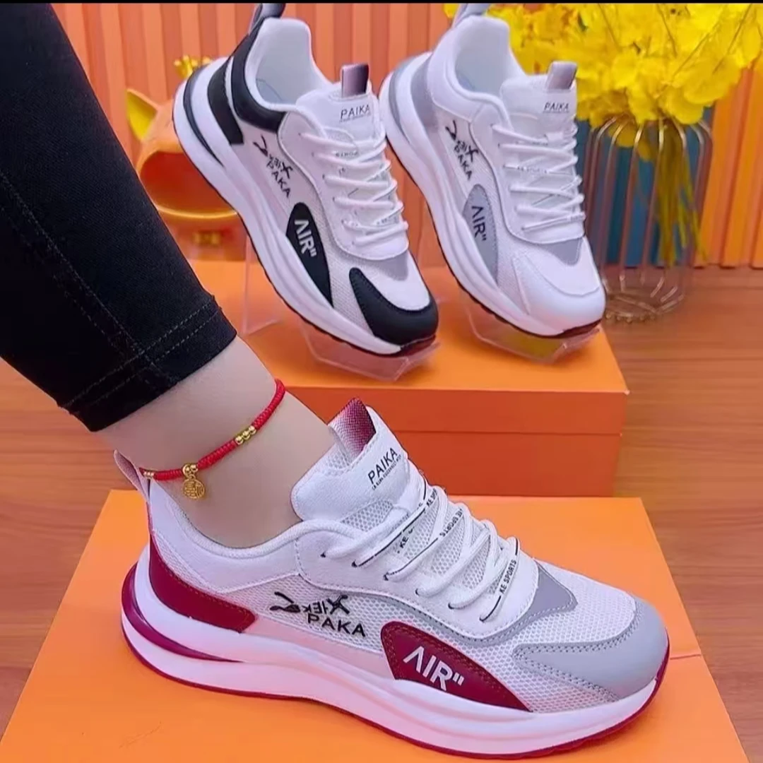 派卡【双网】春秋透气情侣款网面舒适百搭超轻软底休闲运动老爹鞋