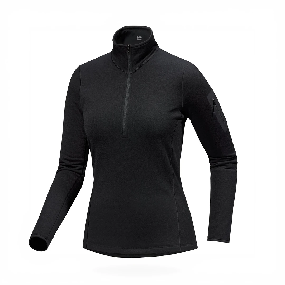 始祖鸟女款Kyanite Baselayer半拉链厚抓绒套头衫