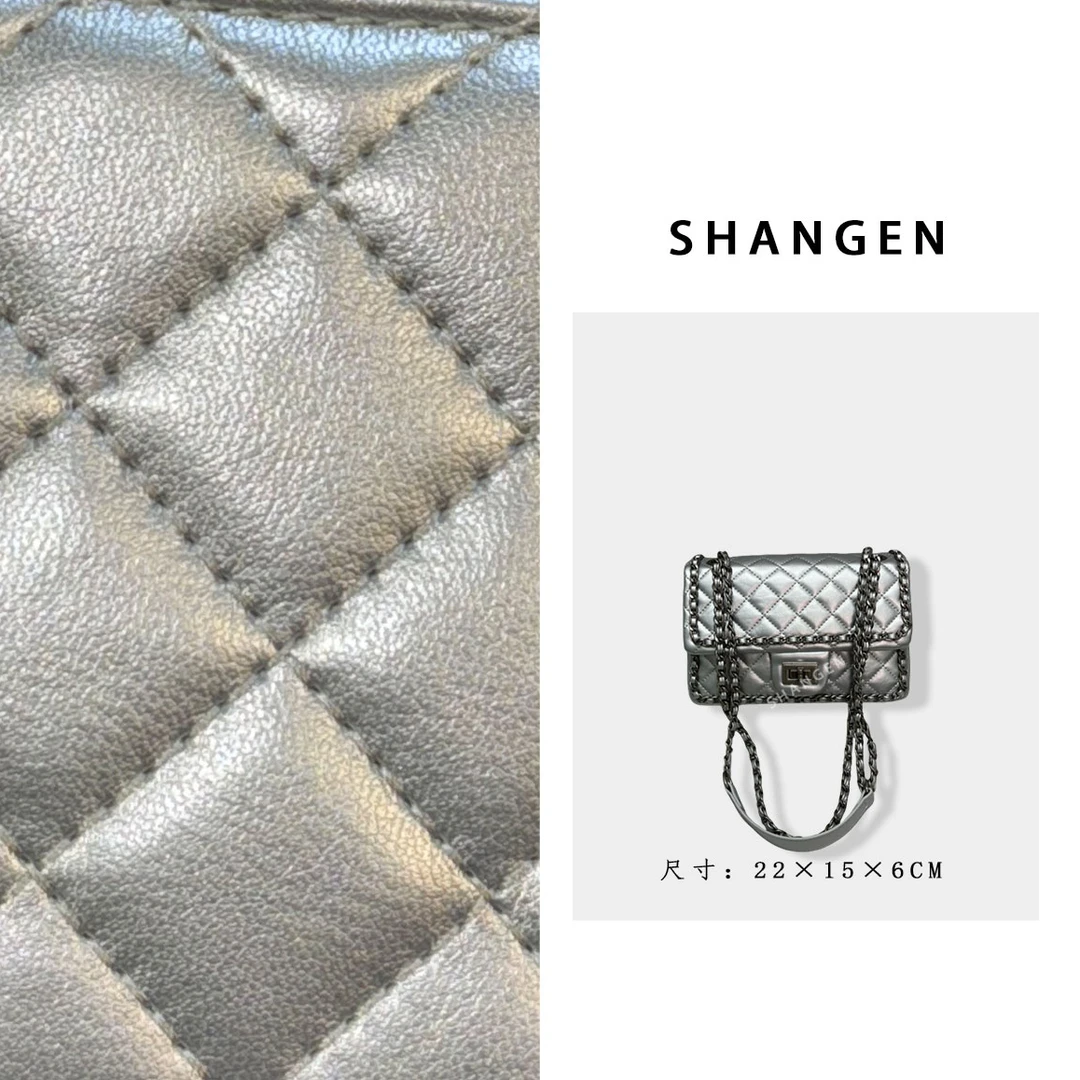 【尚恩CC】ZT-D7192-贝母银-轻奢时尚女士新款菱格单肩斜挎包