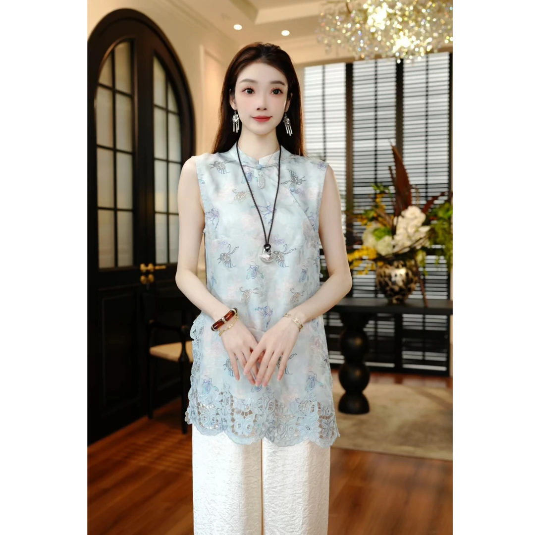 夏季新款上新南油原创国风百搭显瘦香云纱上衣优雅高级-S250029