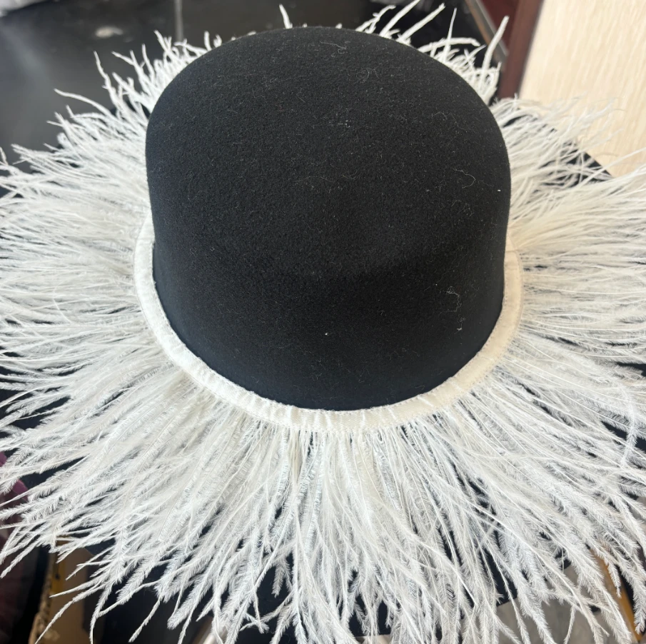 舞台走秀 复古白色羽毛头部道具 以实物为准