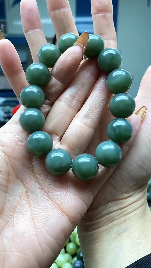 未镶嵌手串和田玉且末蓝正蓝16