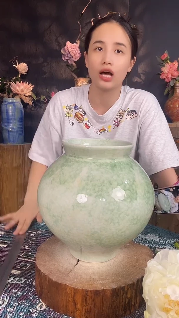 摆件景德镇高温陶瓷花器