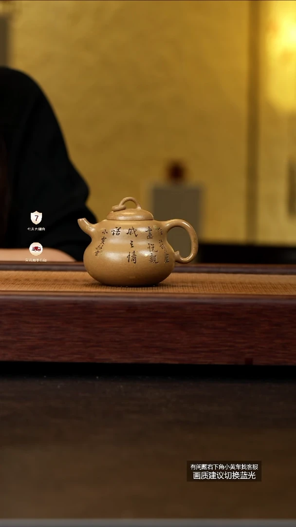 茶壶紫砂范家壶庄原矿大生黄金段葫芦·洒金PM029