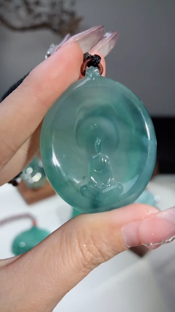翡翠挂件未镶嵌天然A货翡翠-悟道