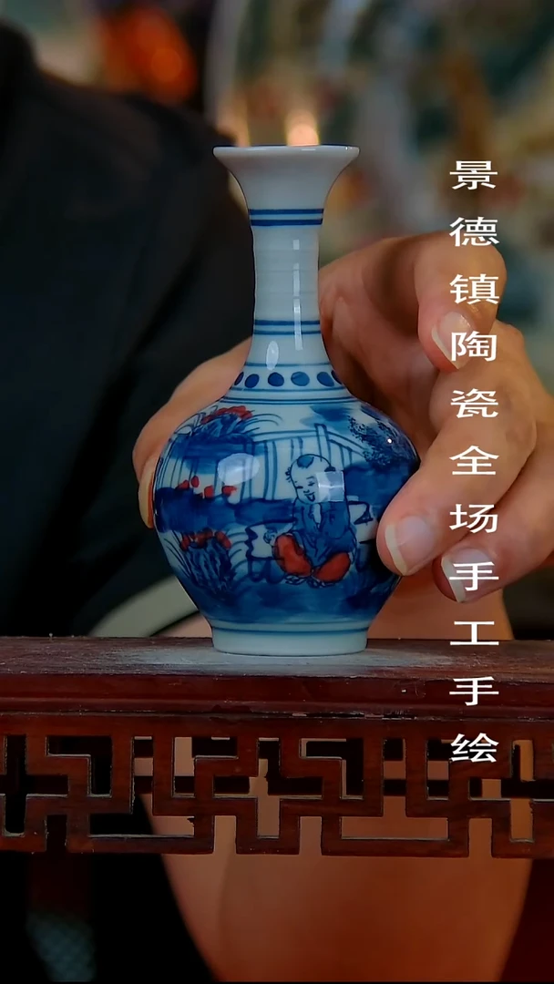 摆件手景德镇陶瓷 全场手工绘