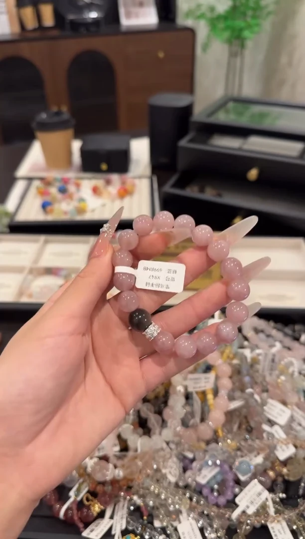 水晶手链合金紫马粉x947