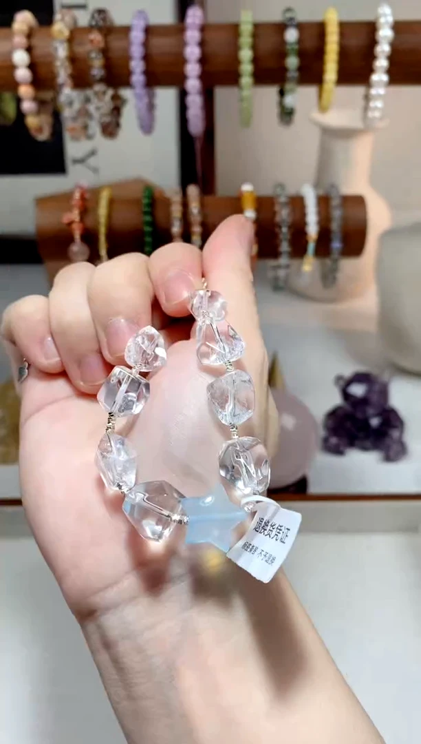 【闪购商品】水晶手链银S925镶嵌多样性发一