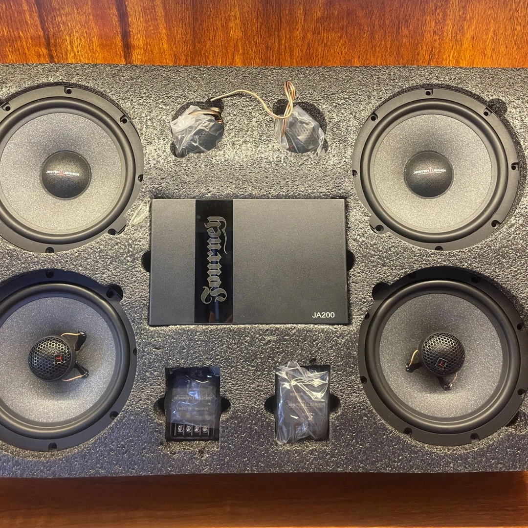 全车音响9件套DSP功放加四门喇叭