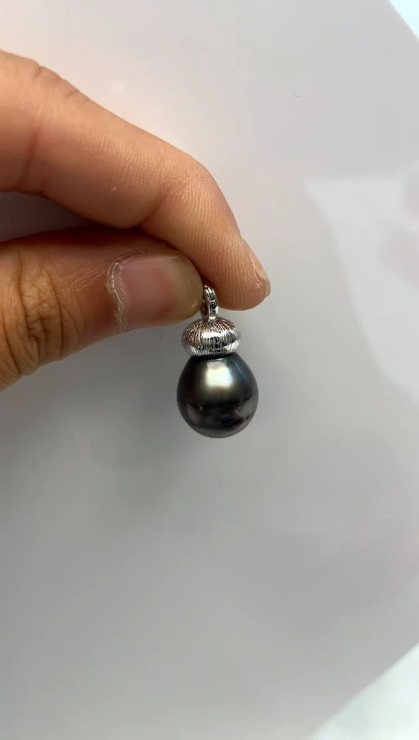 颈饰银S925镶嵌海水珍珠13-14