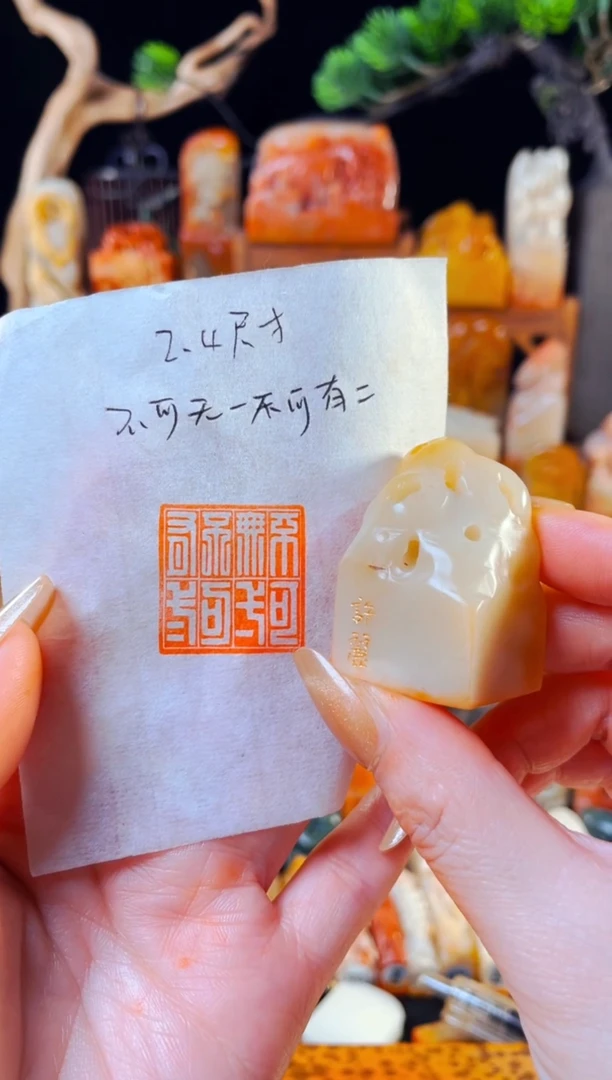 【闪购商品】老挝石印石手工篆刻《不可无一不可有二》