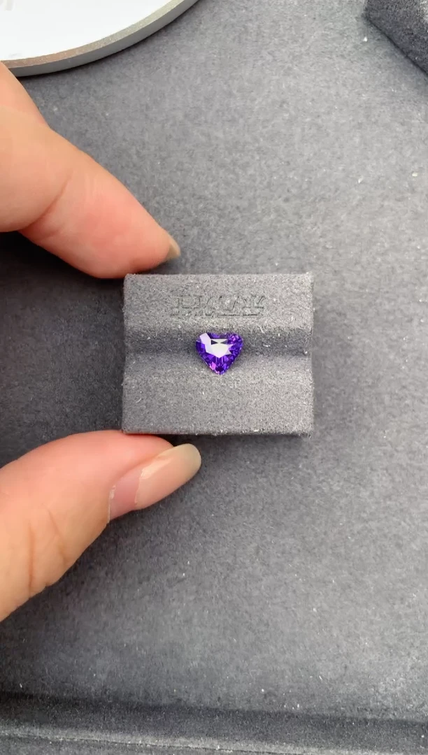 裸石彩色蓝宝石1.2ct紫蓝宝 GE 定制