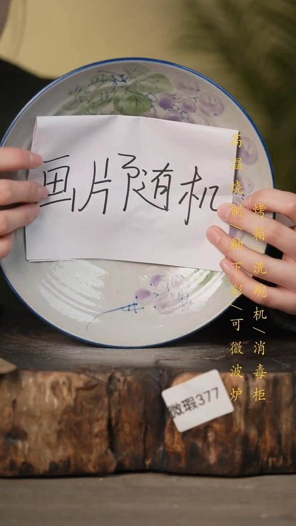 瓷片景德镇高温釉下彩可微波烤箱洗碗机377