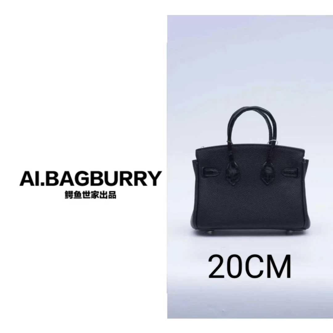 AI.BAGBURRY2025年雅丹真皮时尚黑色简约手拎包