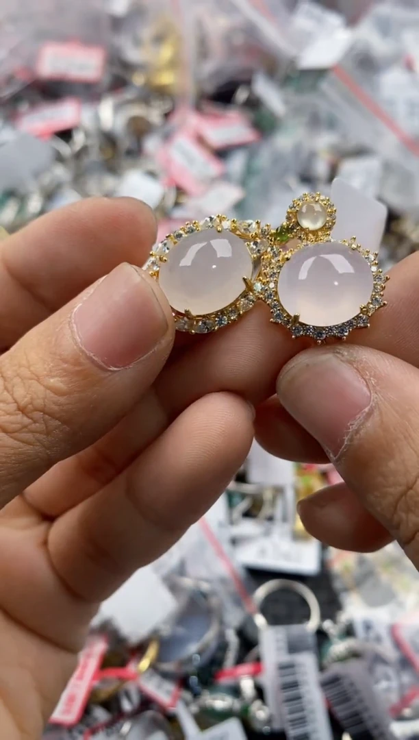 银S925镶嵌戒指翡翠555           6