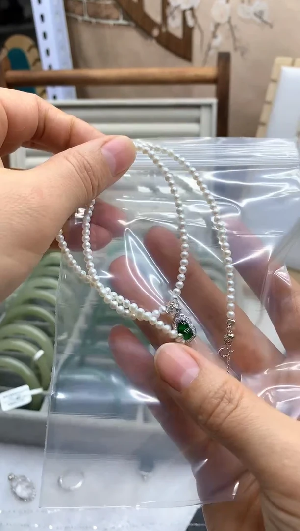 【闪购商品】淡水珍珠颈饰银S925镶嵌项链3