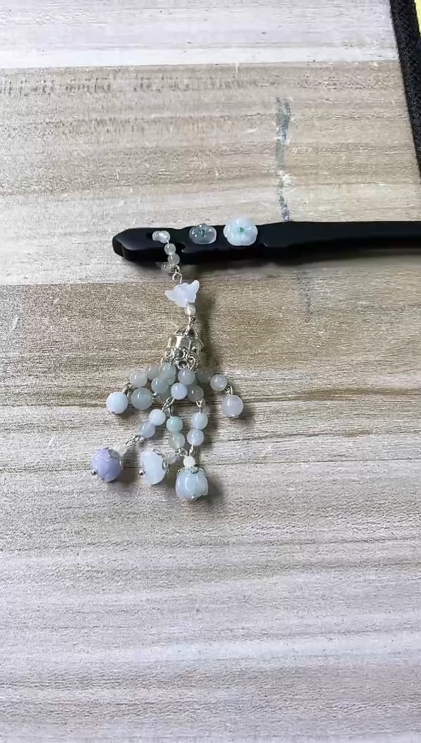 颈饰未镶嵌翡翠天然缅甸翡翠A货发簪