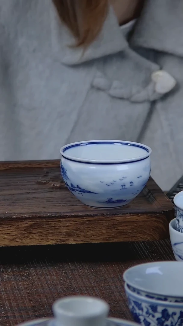 【闪购商品】折葵非器手工手绘山水缸杯